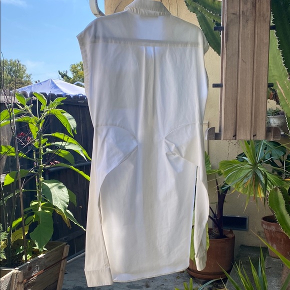 Moschino Couture! Milano White Women's avant- guarde take on the shirt Dress - Picture 6 of 16